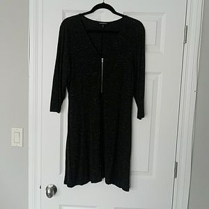 Express zipper jersey dress size large